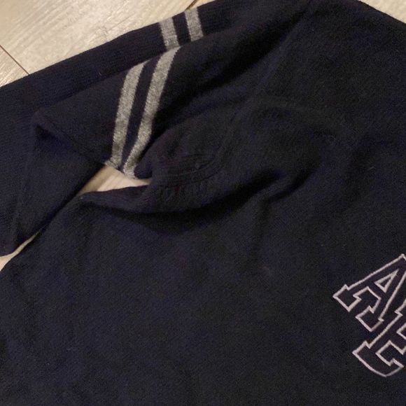 American Eagle Sweater Oversize Cozy Wool Dark Academia Varsity Pullover XL - Picture 4 of 6